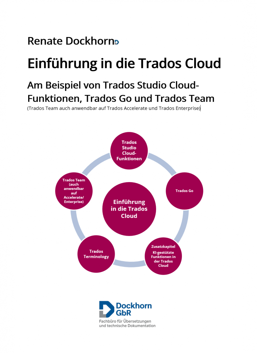 Erscheint Anfang März - Das neue Buch von Renate Dockhorn: Einführung in die Trados Cloud
