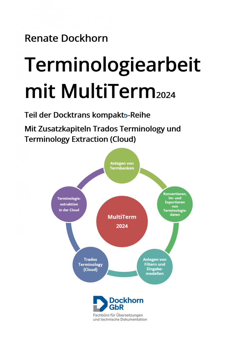 Heute erschienen - Das neue Buch von Renate Dockhorn: Terminologiearbeit mit MultiTerm 2024