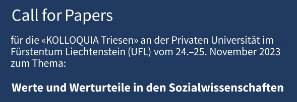 Save the date: Call for Papers zur 2. Kolloquia Triesen